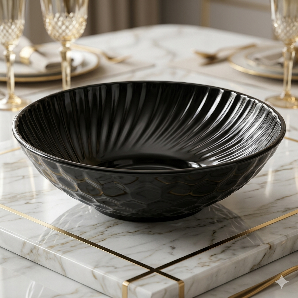 black fruit bowl