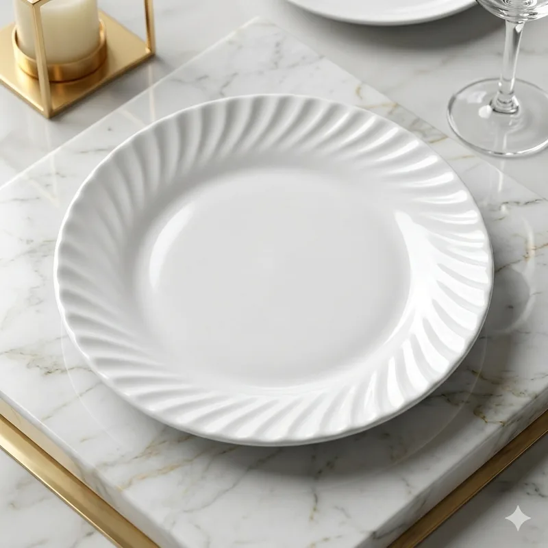 white lahar half plate