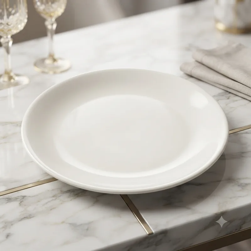 white 10.5 inch plate