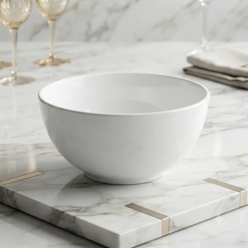 5 inch white soup bowl